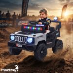 Mini Carro Elétrico Infantil 12v Utv Cinza Com Som E Luzes - BW532CZ - 4