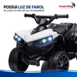 Mini Carro Elétrico Infantil 6v Utv Branco Som E Luzes - BW317BR - 5