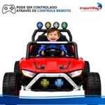 Mini Carro Elétrico Infantil 12v Buggy Vermelho Som E Luzes - BW546VM - 5