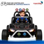 Mini Carro Elétrico Infantil 12v Buggy Preto Com Som E Luzes - BW546PT - 5
