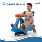 Carrinho Rolimã Car Volante Gira 360° Led Na Rodas Azul Way - BW451AL - 5