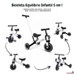 Bicicleta Equilíbrio 5x1 Balance Triciclo Empurrador Branco - BW312EBR - 5