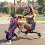 Drift Elétrico Infantil 350w Rosa Amortecedor E Kit Proteção - BW554RS - 5