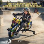 Drift Elétrico Infantil 350w Colorido Amortecedor E Kit Proteção - BW554C - 5