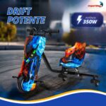Drift Elétrico Infantil 350w Azul Amortecedor E Kit Proteção - BW554AZ - 5