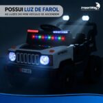 Mini Carro Elétrico Infantil 12v Utv Branco Com Som E Luzes - BW532BR - 5
