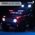 Mini Carro Elétrico Infantil 12v Utv Vermelho C/ Som E Luzes - BW532VM - 5