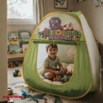 Barraca Toca Infantil Criança Dinossauro Dobrável Verde - BW481 - 7