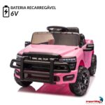 Mini Carro Elétrico Infantil Ram 3500 Rho 6v Rosa - BW539RS - 6