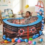 Piscina De Bolinhas Infantil Navio Pirata Com Cesta Basquete - BW485 - 6