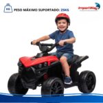 Mini Carro Elétrico Infantil 6v Utv Vermelho Som E Luzes - BW317VM - 5