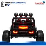 Mini Carro Elétrico Infantil 12v Buggy Vermelho Som E Luzes - BW546VM - 6