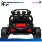 Mini Carro Elétrico Infantil 12v Buggy Preto Com Som E Luzes - BW546PT - 6