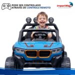 Mini Carro Elétrico Infantil 12v Utv Azul Com Som E Luzes - BW547AZ - 6