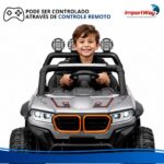 Mini Carro Elétrico Infantil 12v Utv Cinza Com Som E Luzes - BW547CZ - 6