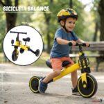Bicicleta Equilíbrio 5x1 Balance Triciclo Empurrador Amarelo - BW312EAM - 6