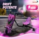 Drift Elétrico Infantil 350w Rosa Amortecedor E Kit Proteção - BW554RS - 6
