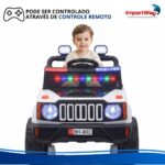 Mini Carro Elétrico Infantil 12v Utv Branco Com Som E Luzes - BW532BR - 6