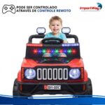 Mini Carro Elétrico Infantil 12v Utv Vermelho C/ Som E Luzes - BW532VM - 6