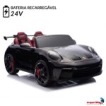 Mini Carro Elétrico Infantil Porsche 911 Gt3 24v Preto - BW423PT - 6