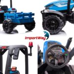 Mini Trator Elétrico Infantil Gigante 12v Com Carreta Azul - BW480AZ - 7