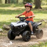 Mini Carro Elétrico Infantil 6v Utv Branco Som E Luzes - BW317BR - 7
