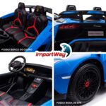 Mini Carro Elétrico Infantil Lamborghini Aventador 24v Azul - BW235AZ - 7