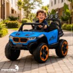 Mini Carro Elétrico Infantil 12v Utv Azul Com Som E Luzes - BW547AZ - 7