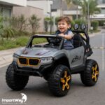 Mini Carro Elétrico Infantil 12v Utv Cinza Com Som E Luzes - BW547CZ - 7