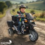 Mini Moto Elétrica Infantil 6v Preta Com Luz Som E Bagageiro - BW533PT - 7