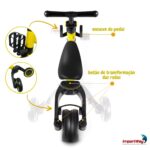 Bicicleta Equilíbrio 5x1 Balance Triciclo Empurrador Amarelo - BW312EAM - 7