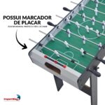 Mesa Pebolim Mdf 103x51x68cm Adulto E Infantil C/ 2 Bolinhas - BW491 - 7