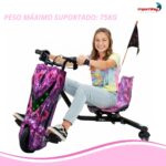 Drift Elétrico Infantil 350w Rosa Amortecedor E Kit Proteção - BW554RS - 7