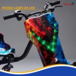 Drift Elétrico Infantil 350w Azul Amortecedor E Kit Proteção - BW554AZ - 7