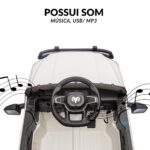 Mini Carro Elétrico Infantil Ram 3500 Rho 6v Branco - BW539BR - 8