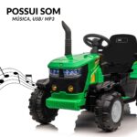 Mini Trator Elétrico Infantil 12v Com Carreta Verde - BW540VD - 10