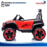 Mini Carro Elétrico Infantil 12v Utv Vermelho C/ Som E Luzes - BW547VM - 8