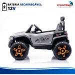 Mini Carro Elétrico Infantil 12v Utv Cinza Com Som E Luzes - BW547CZ - 8