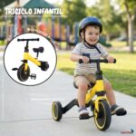 Bicicleta Equilíbrio 5x1 Balance Triciclo Empurrador Amarelo - BW312EAM - 8