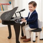 Piano Infantil 42 Teclas Com Banquinho E Microfone Preto - BW495 - 8