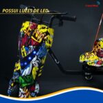 Drift Elétrico Infantil 350w Colorido Amortecedor E Kit Proteção - BW554C - 8