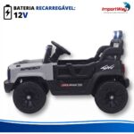 Mini Carro Elétrico Infantil 12v Utv Cinza Com Som E Luzes - BW532CZ - 8