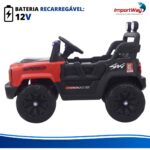 Mini Carro Elétrico Infantil 12v Utv Vermelho C/ Som E Luzes - BW532VM - 7