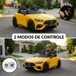 Mini Carro Elétrico Infantil 12v Mercedes-benz Cle53 Amarelo - BW435AM - 9