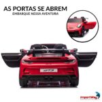 Mini Carro Elétrico Infantil Porsche 911 Gt3 24v Vermelho - BW423VM - 9