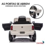 Mini Carro Elétrico Infantil Ram 3500 Rho 6v Branco - BW539BR - 9