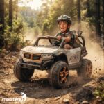 Mini Carro Elétrico Infantil 12v Utv Cinza Com Som E Luzes - BW547CZ - 9