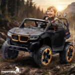 Mini Carro Elétrico Infantil 12v Utv Preto Com Som E Luzes - BW547PT - 9