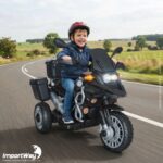 Mini Moto Elétrica Infantil 6v Preta Com Luz Som E Bagageiro - BW533PT - 9