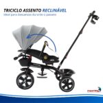 Triciclo Infantil Empurrador Capota 3x1 Cinza Assento 360° - BW552CZ - 9